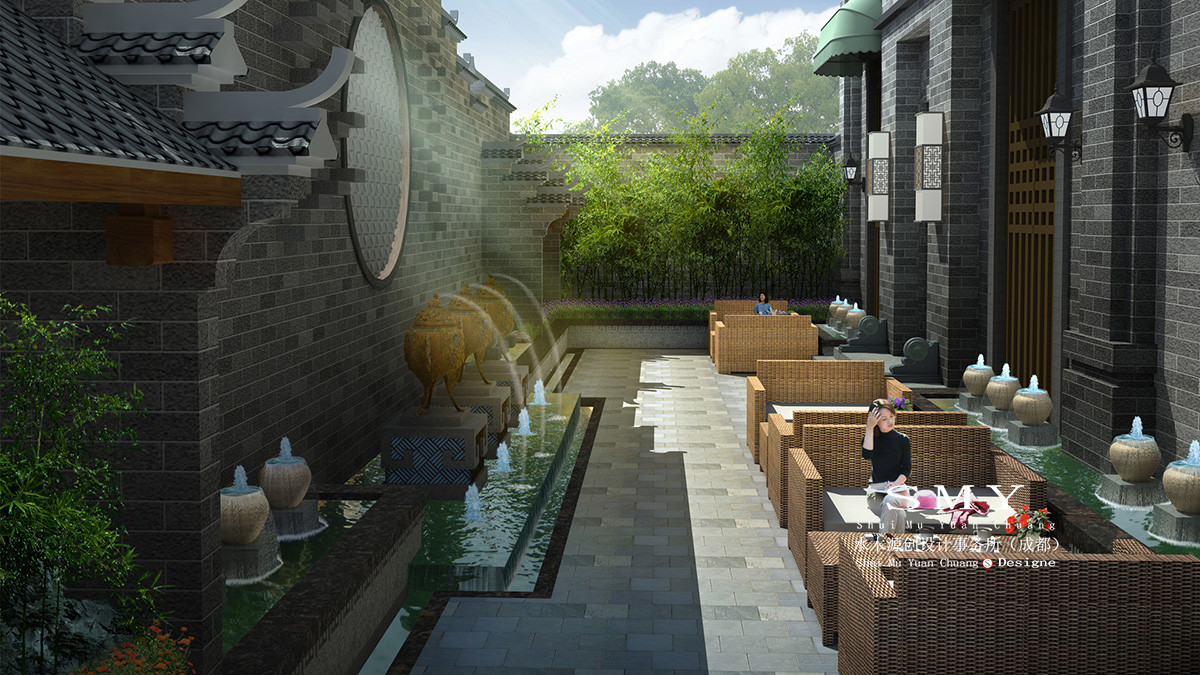 度假酒店外部水吧設(shè)計(jì)