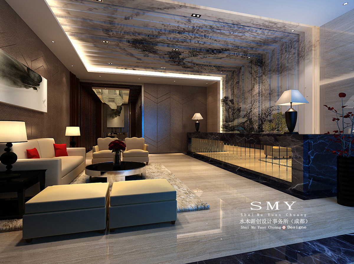 瀘州酒店設(shè)計(jì)，商務(wù)酒店大堂設(shè)計(jì)布局